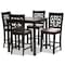 Baxton Studio Devon Sand Upholstered and Espresso Wood 5-Piece Pub Dining Set 166-10766-9776 - alternate 1